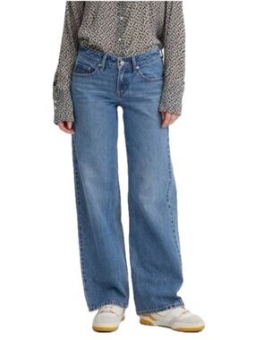 Levi’s Low Loose Baggy Jeans 31 Medium Wash Wide Straight Leg 100% Cotton